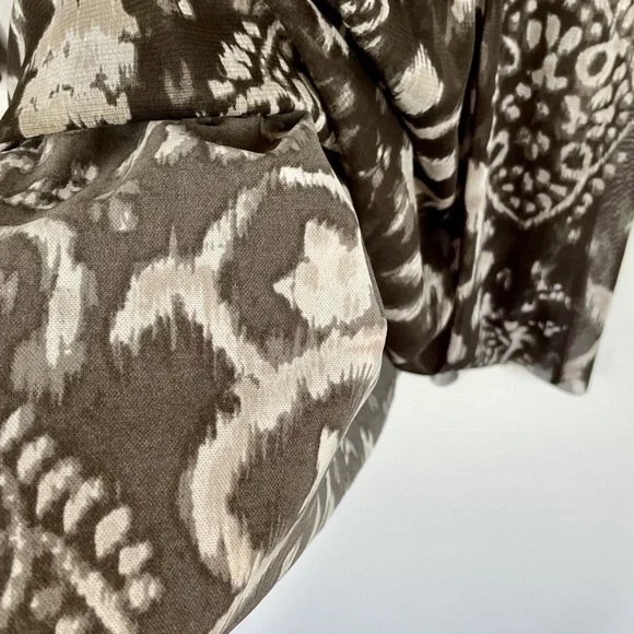 INC International Concepts Brown and Cream Ikat Print Dress - Picture 6 of 9